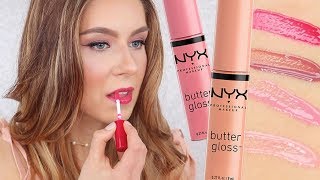 NYX Butter Gloss Review  Swatches [upl. by Aselehc522]