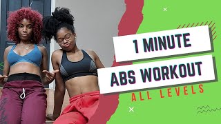 1 Minute Abs Dance Workout  No Equipmemt [upl. by Amaso]