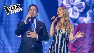 Laura Tobón se atrevió y cantó al lado de Alejandro Palacio  La Voz Kids Colombia 2018 [upl. by Joyan]