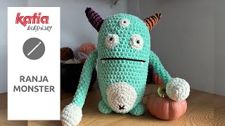 Cómo Hacer a Crochet el Monstruo Ranja 🧡 Tutorial Paso a Paso Amigurumi Chenilla  Katia Academy [upl. by Manuela215]