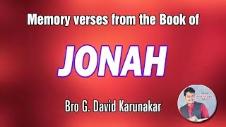 Memory Verses from JONAH  Memorize Bible with me by David Karunakar [upl. by Ayekahs]