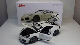 118 Schuco Porsche Cayman GT4 White [upl. by Icart]