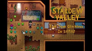 Stardew Valley Speedrun  Fish Tank Glitchless in 10702 WR [upl. by Ramedlaw]