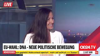 EUWahl 2024  Dr Maria HubmerMogg Liste DNA Interview mit OE24 am 17052024 [upl. by Ellehcsar901]