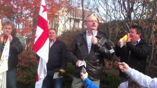 Yvon Godin lors de la manifestation contre la réforme de lassuranceemploi [upl. by Asum]