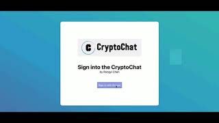 CryptoChat  Final Project of UI Dev Class CS7580 NEU Seattle 2021 Spring [upl. by Liatnahs]