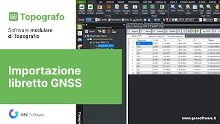 Topografo  Modulo T Importazione libretto GNSS [upl. by Ayotl]