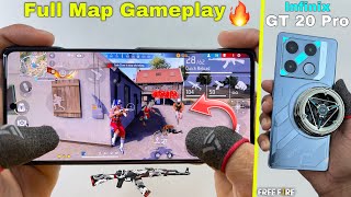 infinix gt 20 pro this is best gaming phone free fire full map gameplay with 2 finger handcam [upl. by Abbotson]