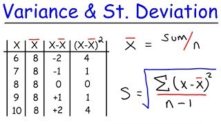 Variance and Standard Deviation With Microsoft Excel  Descriptive Statistics [upl. by Lusa403]