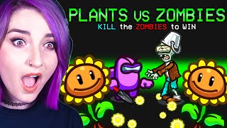 Playing PLANTS VS ZOMBIES BUT in AMONG US [upl. by Cypro443]