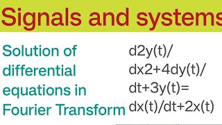 LTI system with differential eqn d2ytdx24dytdt3yt dxtdt2xt find impulse response [upl. by Barrett404]