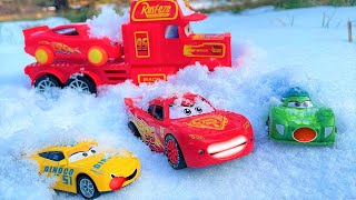 Looking For Lightning McQueen Chick Hicks Cruz Ramirez Jackson Storm cars [upl. by Adnorehs]