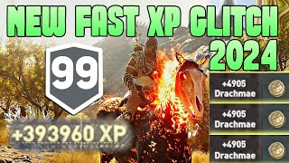 AC Odyssey XP Glitch 2024 amp Fast Money Drachmae Farm Exploit Level Up Fast LVL Exp Leveling [upl. by Kenton]