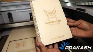 laser cutting and engraving of personalised MDF diary by Prakash laser Check description [upl. by Bogart]