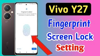 Vivo y27 fingerprint lock settingVivo y27 fingerprint screen lockfingerprint sensor [upl. by Catto]