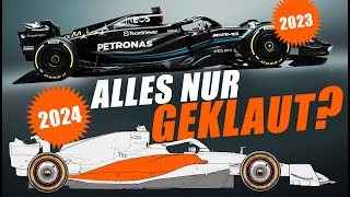 F1 TECHNIKTRENDS 2024 Präsentieren Ferrari und Mercedes eine Red Bull Kopie [upl. by Cherri]