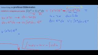 Integrales por partes 03 ejemplo 2 [upl. by Ynohtnakram]