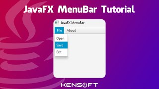 JavaFX MenuBar Tutorial For Beginners [upl. by Nileuqay]