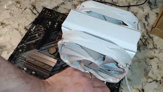 Installing DeepCool AS500 Plus WH CPU Air Cooler LGA 1200 1151 motherboard step by step instruction [upl. by Zeeba]