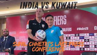 Press Conference India vs Kuwait  Igor Stimac  Sunil Chhetri  FIFA World Cup Qualifiers [upl. by Eeral]