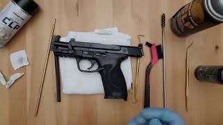 Gun Cleaning  Smith amp Wesson MampP M20 First cleaning [upl. by Kort693]