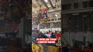 CAT D5 engine and torque converter removal cat tractor mechanic machine fire dozer engine [upl. by Ralat]