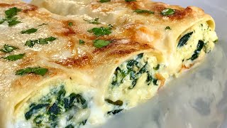 CANELONES DE RICOTA Y ESPINACAS I RECETA FÁCIL⭐️⭐️⭐️⭐️⭐️ [upl. by Eelsnia403]