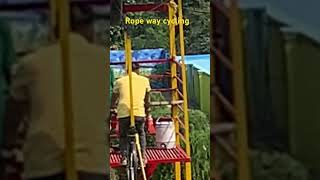 Rope way cycling  Jindagi ki yahi reet hai cycling ropeway [upl. by Atinuahs]