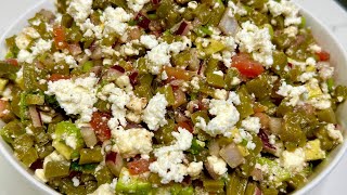 Ensalada de nopal con aguacate y queso 😋  Cocinando A la Periqué [upl. by Langham]