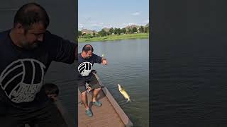 FatherSon Fishing Adventure at the Neighborhood Lake bassfishing fishing [upl. by Demeyer721]