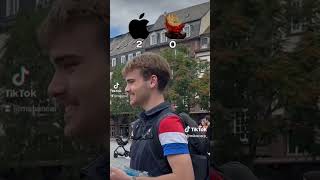 Tu préfères La pomme dadent ou la pomme dapple 🍎 microtrottoir MIKOCORP humour strasbourg [upl. by Renaxela]