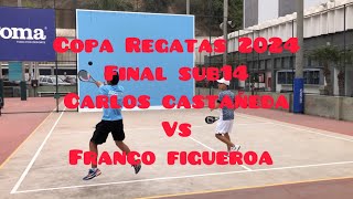 Copa Regatas 2024 FINAL sub14 Carlos Castañeda vs Franco Figueroa Paleta Frontón [upl. by Merras346]