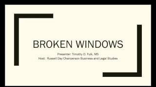 2016 03 31 17 03 Policing in America The Broken Windows Theory [upl. by Airuam]