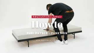 HOW TO Daybed PURI von Innovation®  Bettfunktion erklärt  Sofawunderde [upl. by Mackie]