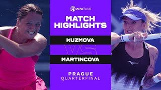 Viktoria Kuzmova vs Tereza Martincova  2021 Prague Quarterfinal  WTA Match Highlights [upl. by Beetner134]