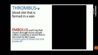 difference between a thrombus amp embolus [upl. by Lelah]