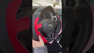 Install steering wheel cover steeringwheelcover carparts car automobile sewing diy shorts [upl. by Kaia63]