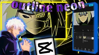 「 NEON OUTLINE EFFECT 🔥💀」capcut AMV tutorial  too smooth 🥵 [upl. by Burr174]