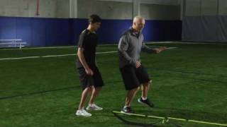 Hockey OffIce Training Drill 20 Speed Crossover Hurdles [upl. by Allerim]