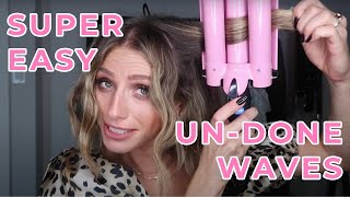 EASY WAVES  SHORT BEACHY HAIR TUTORIAL WITH HAIR WAVER [upl. by Eisso]