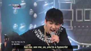 BTS  We Are Bulletproof Pt 2 amp No More Dream 20130629 Music Bank w Eng Lyrics [upl. by Tonl385]