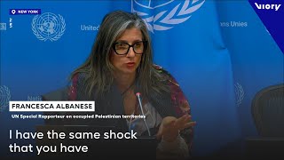 UN rapporteur on Gaza shocked over US behavior responds to antiSemitism [upl. by Gonick79]