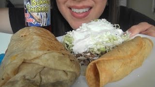 SassEsnacks ASMR Carnitas Burrito Asada Sope Chicken Taquitos  Mexican Food  Eating Sounds [upl. by Nulubez]