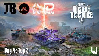 World of Tanks Blitz Blitz Masters Resistance Top 3 Day 4 APAC [upl. by Ynatterb]