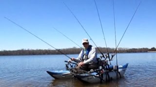 Early Spring Pontoon Bass Fishing with Two CastMate Systems [upl. by Annahael884]