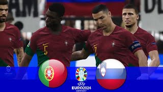 Portugal vs Eslovenia Resumen Goles  EUROCOPA 2024  eFootball PES 2021 [upl. by Adile]