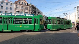 Tram Basel BVB und BLT an der Heuwaage 30 August 2024 [upl. by Binetta]