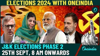 JampK Elections 2024 Second Phase of Kashmir Elections Can Omar Abdullah Win Live on 25th Sept [upl. by Anerom34]