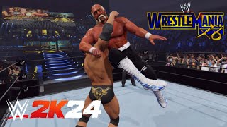 THE ROCK VS HOLLYWOOD HULK HOGAN  WRESTLEMANIA 18  WWE 2K24 [upl. by Asilanom]