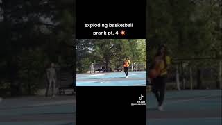 Exploding basketball prank tiktok tiktokshorts memeshorts memes memesdaily shorts prank [upl. by Olpe649]